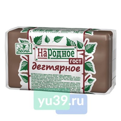 Мыло туалетное Народное Дегтярное, 140 гр.