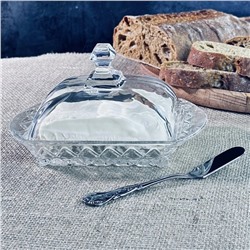 200-106 Масленка с ножом в под.уп.(х24)Стекло