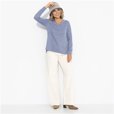 Лонгслив из мягкого трикотажа, Мелодия цвета (голубой)