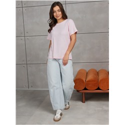 Футболка "Вязаная" розовый меланж