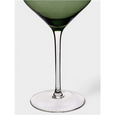 Бокал для вина Magistro «Иллюзия», 540 мл, 10×24 см, стекло, зелёное