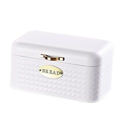 Хлебница Kelli KL-2155 размеры 30,5х20,7х15см Корпус и крышка из нержавеющей стали БЕЛАЯ (4) оптом