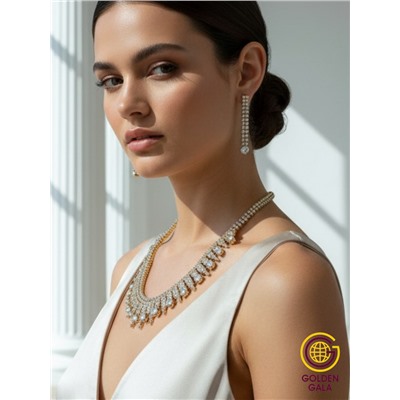 Набор бижутерии "Вечерний шарм" Арт Н5 модель 9 цвет золото