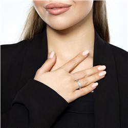 Кольцо с фианитом родированное серебро 925*