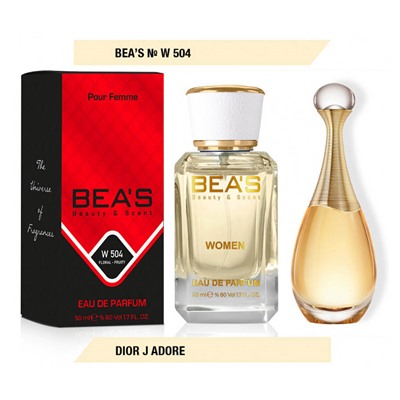 Beas W504 Christian Dior J'adore Women edp 25 ml, Парфюм женский Beas W504 создан по мотивам аромата Christian Dior J'adore