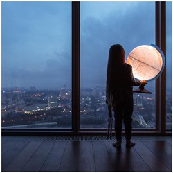 Глобус политический Globen, 32см, с подсветкой на круглой подставке