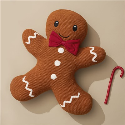 Подушка вязаная Classy gingerbread из коллекции New Year Essential, 38х44 см
