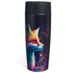 ТЕРМОКРУЖКА AGNESS "ЛИСА" 360МЛ, КОЛБА НЕРЖ.СТАЛЬ 18/10