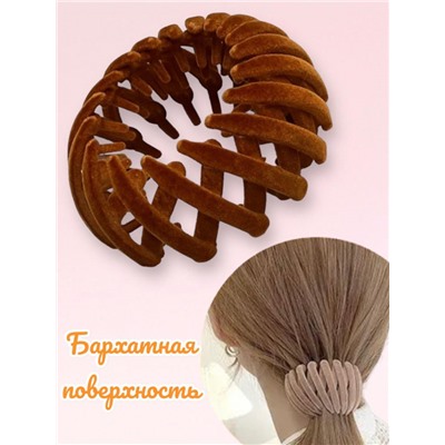 Краб для прически бархатный КР33 модель 2