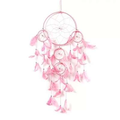 Ловец снов, Dream Catcher (75 cm, 5 Ring DC- Pastel Pink), произв. Duli