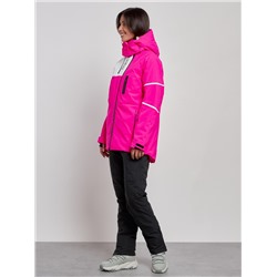 Горнолыжный костюм женский зимний розового цвета 02321R