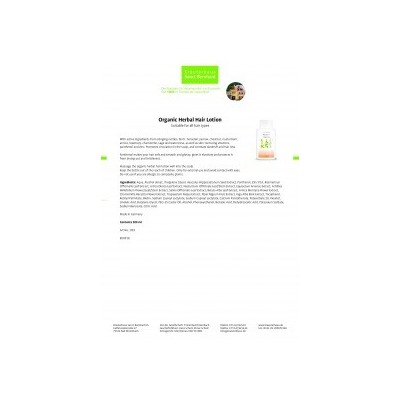 Krauterhaus Sanct Bernhardt Biological Herbal Hair Tonic, 500 мл