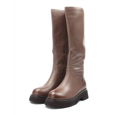 02-FG678-2BM BROWN Сапоги зимние женские (натуральная кожа, натуральный мех (еврозима))