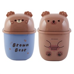 Контейнер для мусора настольный пластик Мишка 16*24*16см ассорти 2 вида КОКОС 252050/Китай