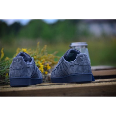 Adidas Superstar Grey из натуральной замши