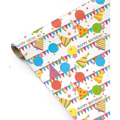 Упаковочная бумага «Party Wrap» 1 рулон, 50*70 см