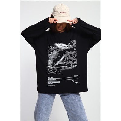 Лонгслив унисекс с принтом Карта ЛГ-01