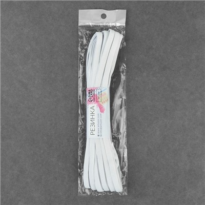 Резинка вязаная, 8 мм, 10±0.5 м, белая