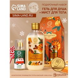 Подарочный набор новогодний «Тёплые объятия»: гель для душа 300 мл и мист для тела 88 мл, URAL LAB