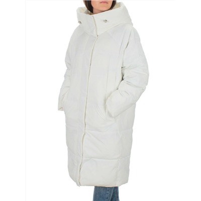 22369 WHITE Пальто зимнее женское (200 гр. холлофайбера)