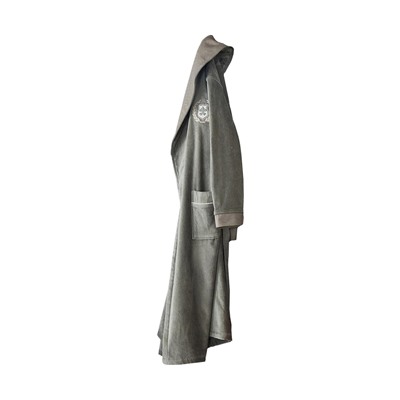 Халат Велюровый Мужской (XXL) Masal Antrasit Bay XXlarge Bornoz- EcoCotton