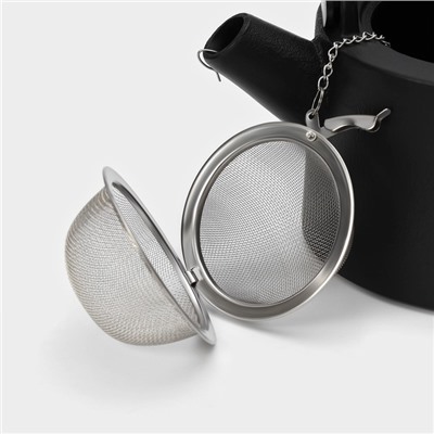 Чайник Magma «Сайгон», 1.1 л, чугун, с ситом, с эмалированным покрытием внутри, индукция, чугун, чёрный