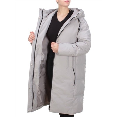 2233 BEIGE Пальто женское зимнее AKIDSEFRS (200 гр. холлофайбера)