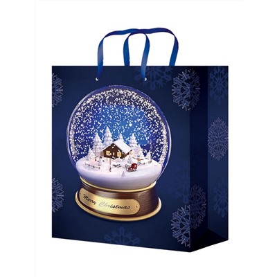 Пакет подарочный НГ 18x23x8см Синий иней Optima ППК-3831/12/Россия