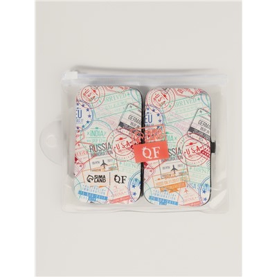 УЦЕНКА Набор маникюрный «Штамп», 6 предметов, разноцветный