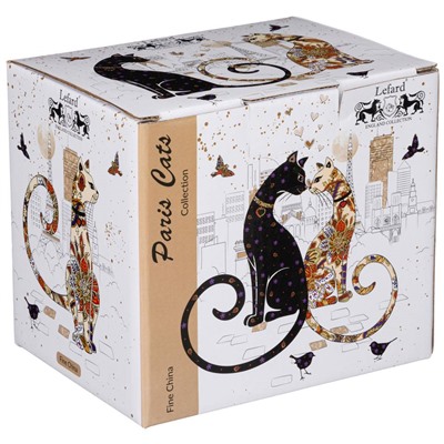 ЧАЙНИК СТЕКЛЯННЫЙ С СИТОМ LEFARD "ПАРИЖСКИЕ КОТЫ" 400 МЛ (КОР=36ШТ.)