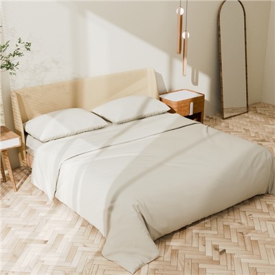 Постельное бельё LoveLife 1,5сп Coconut milk 143х215см, 150х225см, 50х70см-2шт, 100%хлопок, сатин, 125г/м²