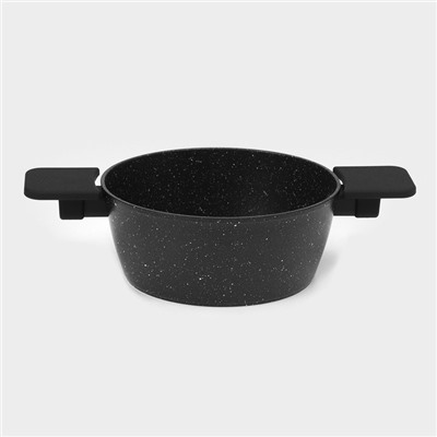 Кастрюля Доляна «Первый дом», 2.5 л, d=20 см, с крышкой, антипригарное покрытие, индукция, алюминий, чёрная