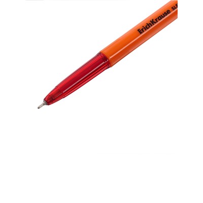 Ручка шариковая ErichKrause Slender Stick Orange, Super Glide, 0.7 мм, красная