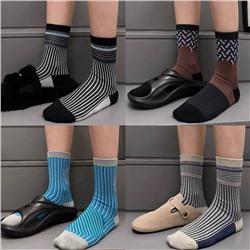Cotton retro demi-season Japanese knee socks, internet celebrity, mid-length