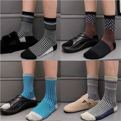 Cotton retro demi-season Japanese knee socks, internet celebrity, mid-length
