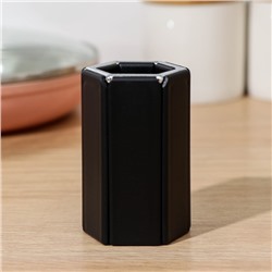 Подставка для горячего складная Доляна, d=19 см, цвет чёрный