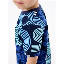 Детская пижама с шортами "Сорванец" / Диско синий