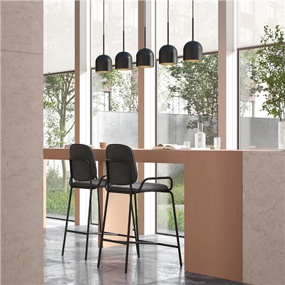 Стул полубарный Ror, 2 Frame, велюр, черный/черный