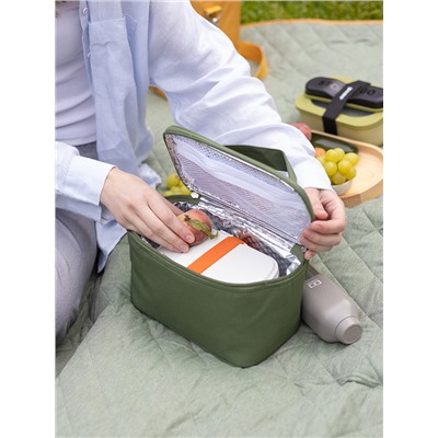 Термосумка для ланч-бокса/косметики/лекарств Smart Picnic, S, темно-зеленая