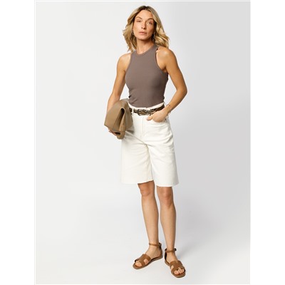 Шорты из эластичного денима