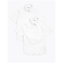 2pk Girls' Skinny Fit School Shirts (2-18 Yrs)