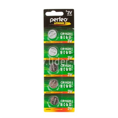 Батарейка литиевая Perfeo CR1620/5BL
