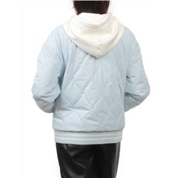 H24-90 LT. BLUE Куртка бомбер демисезонная женская (100 гр. синтепон)