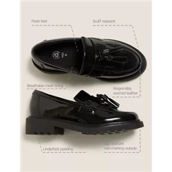 Kids' Leather Slip-on School Shoes (13 Small - 7 Large)