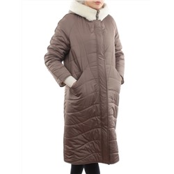 2660 DK. BEIGE Пальто двухстороннее женское еврозима (100 гр. холлофайбер)
