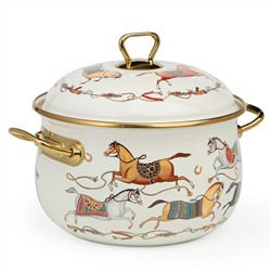 КАСТРЮЛЯ LEFARD ЭМАЛИРОВАННАЯ С КРЫШКОЙ, СЕРИЯ PASSAGE, 3,8Л, ДИА.20СМ ПОДХОДИТ ДЛЯ ИНДУК.ПЛИТ