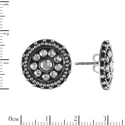 Серьги 'Цветы' серебряные Т0С.104БКN
