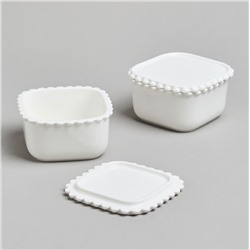 НАБОР ИКОРНИЦ LEFARD "PEARL" С КРЫШКАМИ 2 ШТ. КВАДРАТ. 10*5,5 СМ 200 МЛ