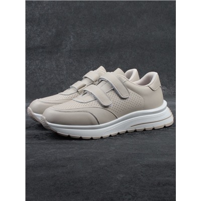 03-YH516-2 DK. BEIGE Кроссовки женские (натуральная кожа)
