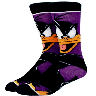21655 Луни Тюнз | Носки "Daffy Duck — Сдвинутый Селезень", р-р 38-44 (черный)